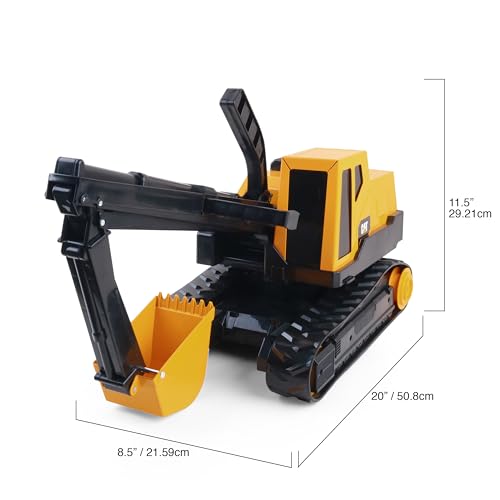 CAT Construction Toys, CAT Steel Construction Excavator - Heavy-Duty & Durable - Ergonomic Handles 3+ Years - Dig & Haul Dirt All Day Long! - style: Cat Steel Excavator