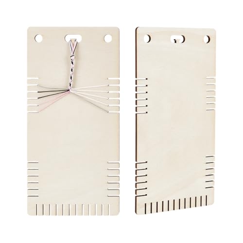 FINGERINSPIRE 2 Pcs Friendship Bracelet Making Kit 9.4x4.7 inch Hole 10mm Rectangle Bracelet Braided Plate Bracelet Braiding Disc Set Bracelet String and Rewarding Activity