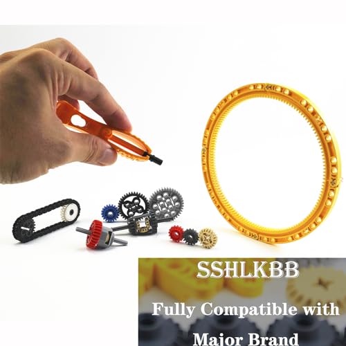 496 Pcs Technical Parts Building Blocks Gears Axle Pin Connector Compatible with Major Brand Toy Technical Cam Worm Cogs Gears Steering Parts Differential Engine Kit MOC Pieces for Replacement - style: MA395