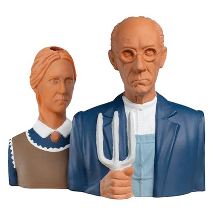 Chia Pet American Gothic Terracotta Planter with Seed Pack - style: American Gothic