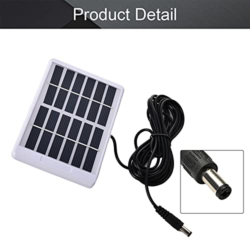 Fielect 5Pcs 6V 1.2W Mini Solar Panel Module Polycrystalline Silicon DIY Battery Power Charge Solar Cell Panel Module with Wire DC Plug White - size: 6V 1.2W