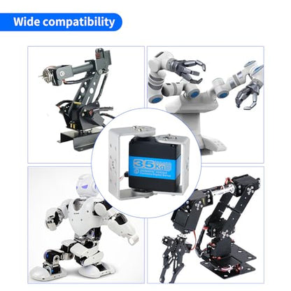 2 Sets 35KG RDS3235 High Torque Digital Servo Metal Gear Coreless Motor Servo 270 Degree with Bracket Arm Plate for RC Robot Car DIY Model