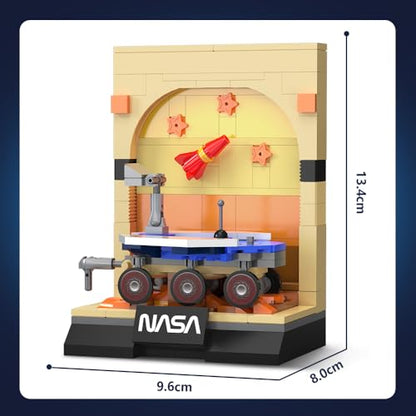 CaDA C56045W NASA Space Exploration Building Block Set, Including Mars Rover, Rocket and Space Station, 192-piece Aerospace-Themed Assembly Model, Suitable for Ages 14+ - color: C56045w