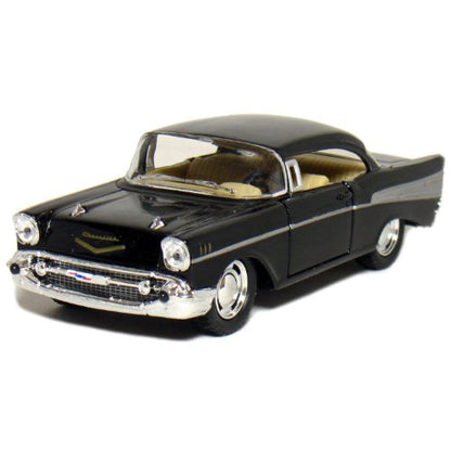 KiNSMART 1957 Chevy Bel Air Coupe 1:40 Scale 5" Die Cast Metal Classic Toy Car (4Set) - color: 4set
