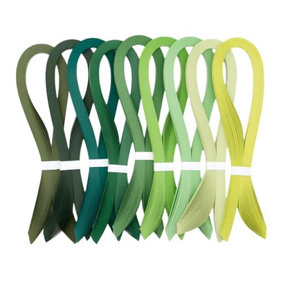 ODETOJOY Green Quilling Paper Strips 7mm Crafts 1/4" Tree Plant Paper Quilling Set for Beginners Card Making Scrapbooking-120pcs, 54cm (Green) - color: Green