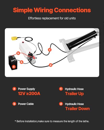 VEVOR Hydraulic Dump Lift Kit 17600 lb/8 T Hydraulic Scissor Hoist Kit - size: 17,600 lb