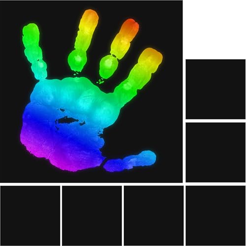 Spakon 6 Pcs Heat Sensitive Sheet Temperature Sensitive Sheet 6 Color Changing Heat Board, 24 to 34 Celsius Degree Transition for Science Experiment (10 x 10 Inch) - size: 10 x 10 Inch