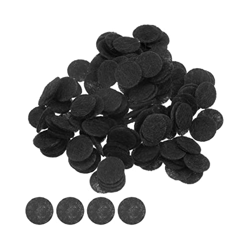 HARFINGTON 300pcs Round Felt Circles, 10mm 3/8" Pre Cut Felt Craft Pads Non-Woven Mini Felt Fabric Circles for DIY Sewing Handcraft Cut Projects Craft Finishing, Black - color: Black, size: 10mm