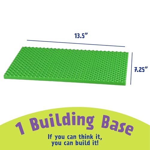 POPULAR PLAYTHINGS Playstix Play Base, Construction Toy Set - style: Green Building Base