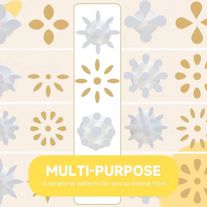 Corey-z Dot Painting Tools Set – 5 Dual-Ended White Dotting Pens with 10 Unique Patterns for Mandala, Rock Painting, and Floral Dot Art – Perfect for Beginners and Artists