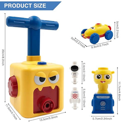 Balloon Launcher with Inertia Car Toy Set for Kids Ages 3 and Up - color: Yellow Duck