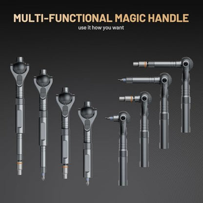 ATuMan 40 in 1 magnetic ratchet screwdriver set with Detachable Handle, 180° Ratchet Head, 45-Tooth Mechanism, Magnetic Tool Kit with Case for Computer, Electronics Repair, Ideal for Home, DIY - style: RS2- 40 in 1