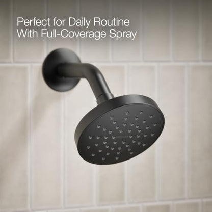 KOHLER TS35322-4G-BL, Elate Rite-Temp Tub and Shower Trim with Single Function 1.75 GPM Showerhead, Matte Black, Modern Tub and Shower Set, Water-Saving Design - color: Matte Black, size: 1.75 GPM