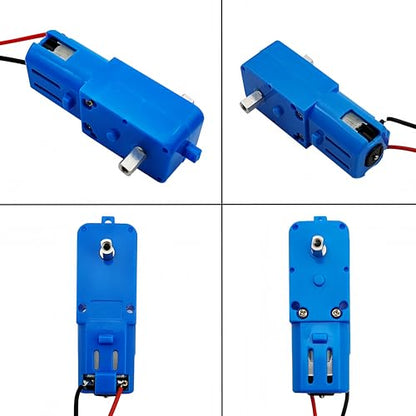 4PCS Dual-Axis 1:90 All Metal Gears TT Motor DC Gearbox Motor with 20cm Wire Male Connector for Smart Car