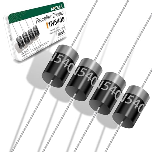 80PCS 1N5408 Rectifier Diodes, 3A 1000V General Purpose Power Diodes - size: 1N5408