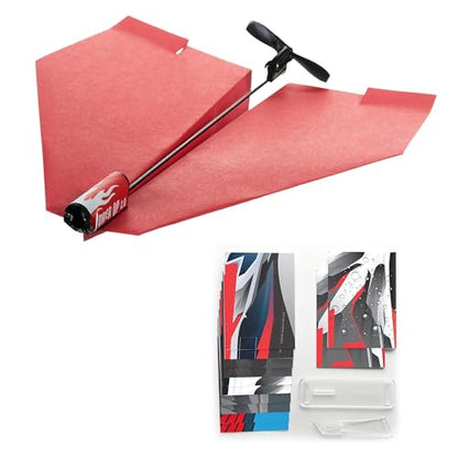 POWERUP 2.0 Kit – Paper Airplane Conversion Kit + 12 Templates (2 Waterproof) for Fun and Educational Flights