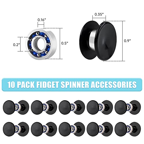NiArt DIY Fidget Spinner Silicone Mold Kit, 5 Epoxy Resin Molds 10 Bearings, Stress Relief Casting Toy Gift for Adults, Create 10 Custom Spinners for Arts Crafts Home Decor - size: 5 Molds (A) + 10 BLACK Bearings