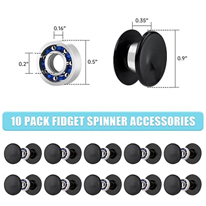 NiArt DIY Fidget Spinner Silicone Mold Kit, 5 Epoxy Resin Molds 10 Bearings, Stress Relief Casting Toy Gift for Adults, Create 10 Custom Spinners for Arts Crafts Home Decor - size: 5 Molds (A) + 10 BLACK Bearings