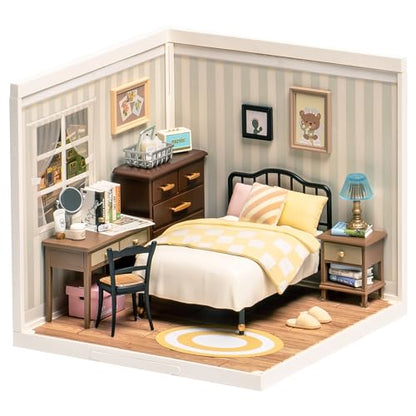 Super Creator-Mini Blocks Model Building Set for Adults, Miniature Plastic House Kit Super Store-Building Blocks Toys, DIY Crafts/Hobbies for Adults (Sweet Dream Bedroom) - style: Modern/Minimalist