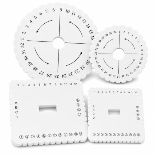 jojofuny Rope Weaving Board 4 Pack Foam Kumihimo Disk Bracelet Loom for DIY Friendship Bracelet Making Rope Braiding Disc Lightweight Weaving Tool for Craft Projects