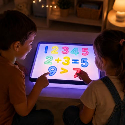 56 Pcs Translucent Numbers - Light Table Toys - style: Numbers