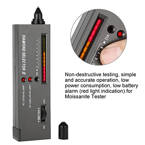 Tyenaza Diamond Tester, High Accuracy Jewelry Diamond Tester Pen, Professional Diamond Selector Gem Tester with Diamond Selector II, Moissanites Tester, 2 Manuals, 2 Trays