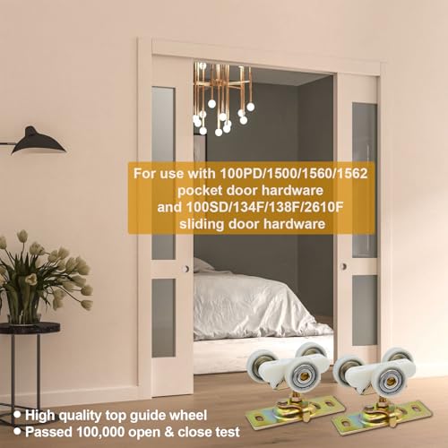 2 Pack Pocket Door Rollers Replacement with 1" O.D. Wheels - size: 1125-Tricycle Hanger