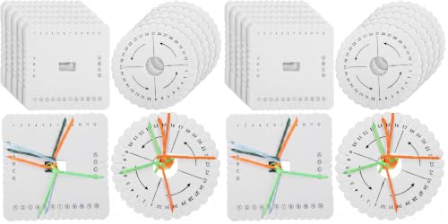 KALLORY 12 Pcs Kumihimo Disk Braiding Wheel - EVA DIY Handmade Braiding Tools for Bracelet Making, Square & Round Kumihimo Supplies for Beginners, Home & Classroom Craft Supplies (Pack of 2) - size: 10.5X10.5CMx3pcs (Pack of 2)