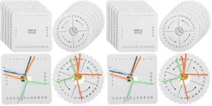 KALLORY 12 Pcs Kumihimo Disk Braiding Wheel - EVA DIY Handmade Braiding Tools for Bracelet Making, Square & Round Kumihimo Supplies for Beginners, Home & Classroom Craft Supplies (Pack of 2) - size: 10.5X10.5CMx3pcs (Pack of 2)