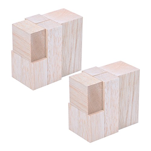 Sumind 12 Pcs Balsa Wood Blocks, 4 Sizes Carving Wooden Blocks