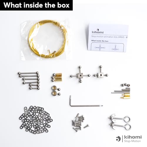 Studio Stop Motion Armature Kit - Feet Tie Down DIY Metal Puppet Figure Skeletons Easy Assembly for Animation Character Design & Creative Fun, Perfect for Stop Motion Animation (Silver, 6in) - size: 6in