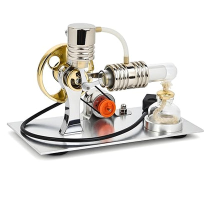 MagicTech Hot Air Stirling Engine Model L - Shape Educational Electricity Creative Physics JY22 - size: 6.3 x 3.1 x 4.3 Inch