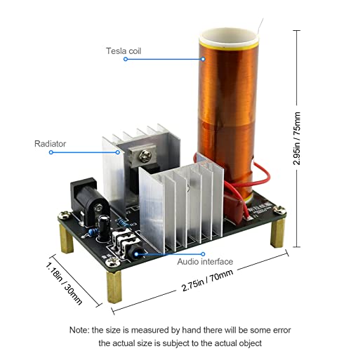 Soldering Practice Kit Music Black Tesla Coil (B) - style: BlackTesla