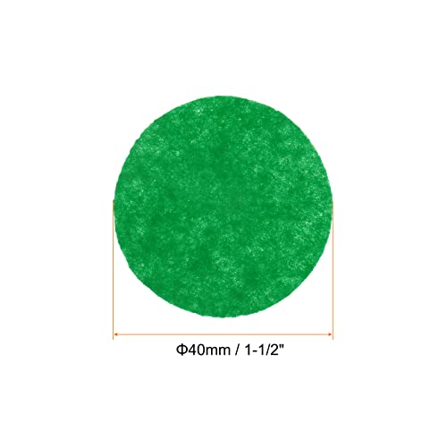 HARFINGTON 100pcs Round Felt Circles, 40mm 1-1/2" Pre Cut Felt Craft Pads Non-Woven Mini Felt Fabric Circles for DIY Sewing Handcraft Cut Projects Craft Finishing, Green - color: Green, size: 40mm