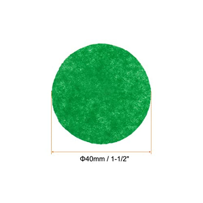 HARFINGTON 100pcs Round Felt Circles, 40mm 1-1/2" Pre Cut Felt Craft Pads Non-Woven Mini Felt Fabric Circles for DIY Sewing Handcraft Cut Projects Craft Finishing, Green - color: Green, size: 40mm