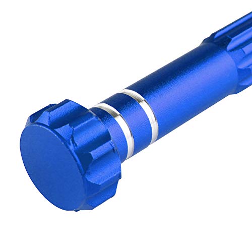 Larcele Pin Vise Drill, 3 Jaw Chuck Capacity 0" to 1/8" SDZKQ-02 (Blue) - color: Blue