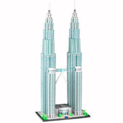 Malaysia Twin Towers - Blocks Set,5839 PCS 1:800 Landmark Model for Adults - color: Malaysia Twin Towers
