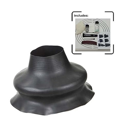 Bellows Latex Neck Seal for Drysuit Trimmable - color: Bellows Neck Seal plus Replacement Kit, size: Large / 14.25" - 15.5" Neck