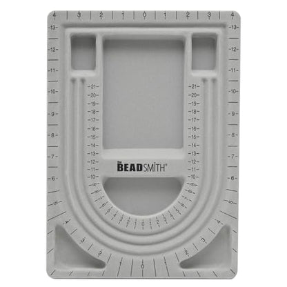 The Beadsmith Bead Board, Grey Flocked - size: 28" - 3 Channel