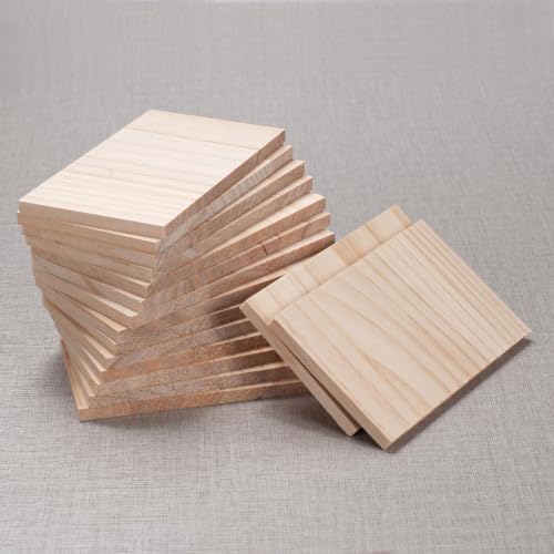 Wooden Blocks Wood Blocks for Crafts, 16 PCS 3″X5″X1/4″ Blank Wood Planks - size: 3″x5″x1/4″ - 16PCS