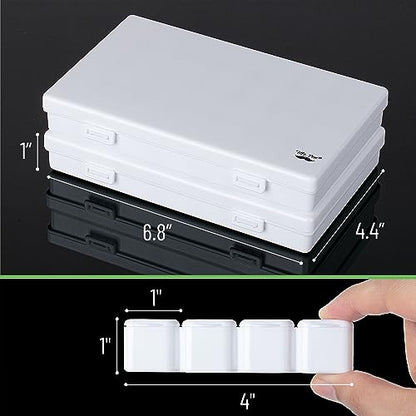 Mr. Pen- Bead Storage Containers, 28 Grids, 2 Pack, White - color: White, size: 2 Pack-56 Pcs(6.8"x4.4"x1")