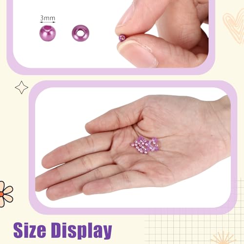 Norme 2 Sets Glass Seed Beads and Loose Sequins Kit Loose Beads for Jewelry Making DIY Crafts Felt Kits Embroidery Bracelets and Necklaces 20 Colors (Purple) - color: Purple
