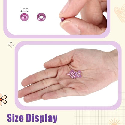 Norme 2 Sets Glass Seed Beads and Loose Sequins Kit Loose Beads for Jewelry Making DIY Crafts Felt Kits Embroidery Bracelets and Necklaces 20 Colors (Purple) - color: Purple
