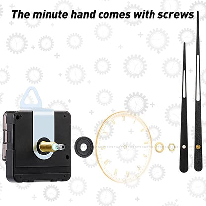Jadive 2 Pcs Clock Movement Long Shaft, Fit for 16'' Clock, 30 mm Shaft - size: Fit for 16'' Clock, 30mm Shaft