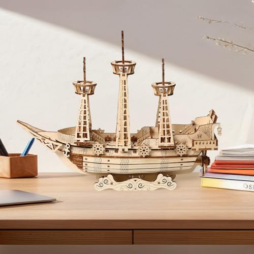 3D Wooden Puzzles for Adults, DIY Ship Model Building Kit