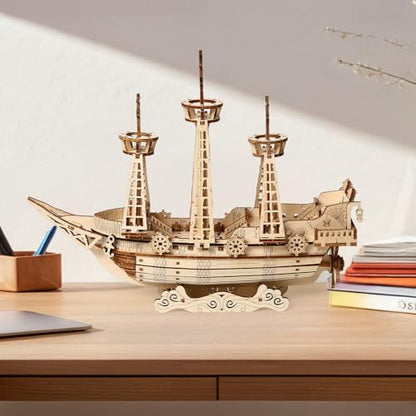 3D Wooden Puzzles for Adults, DIY Ship Model Building Kit