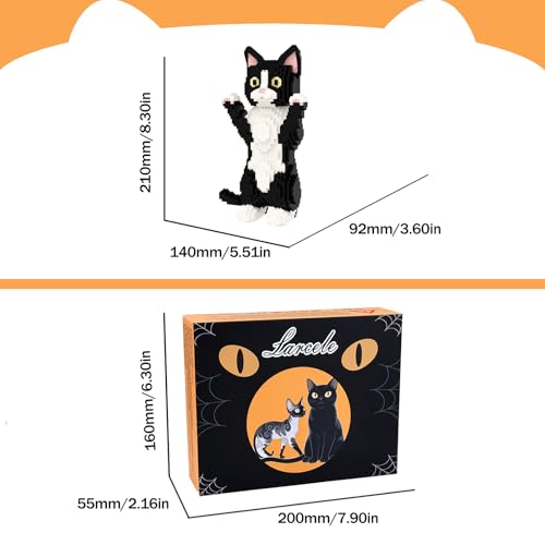 Larcele Devon Rex Cat Micro Building Blocks Set for Kids 8+ KLJM-05 - style: Devon Rex Cat