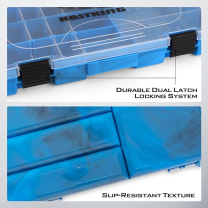 KastKing Utility Tackle Boxes, 3600 and 3700 Fishing Tackle Trays - color: Blue Camouflage, size: 3600(4Pack)