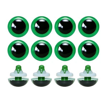 BESTCYC 60pcs 24mm Green Plastic Safety Eyes Craft Eyes with Washers for Amigurumi Dolls Plush Animals DIY Craft Lovers Doll Makers Crochet Craft Supplies - color: Green, size: 24mm
