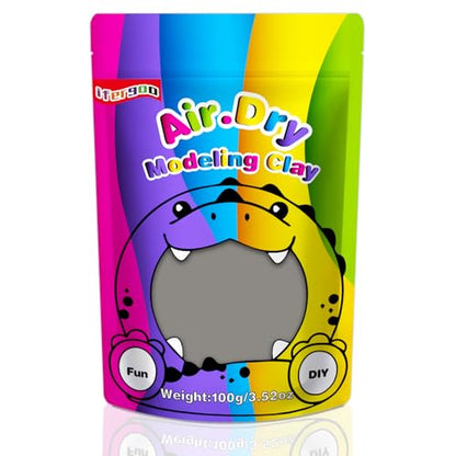 ifergoo 100g Gray Air Dry Clay, 3.5oz DIY Creative Modeling Clay for Kids - color: Gray/100g